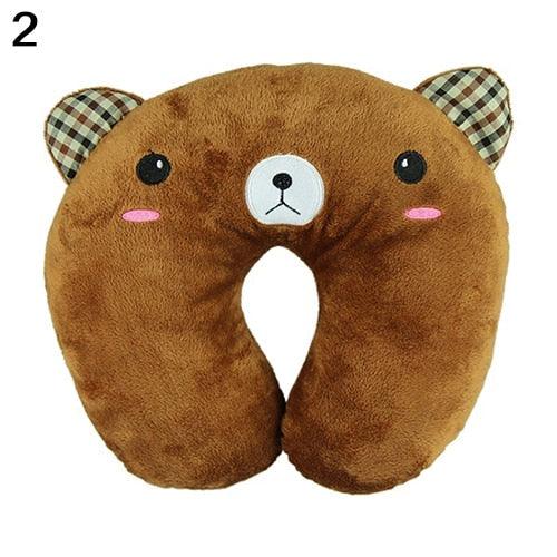 Cute Cartoon Animals U Shaped Pillow Toddler Neck Pillow Travel Car Neck Rest Pillow Support Head Rest Cushion Panda Cat Bear Rabbit Pig Kids Travel Pillow Toddler Neck Pillow U-Shaped Animal Kids Neck Pillow With 3D Embroidery For Airplane