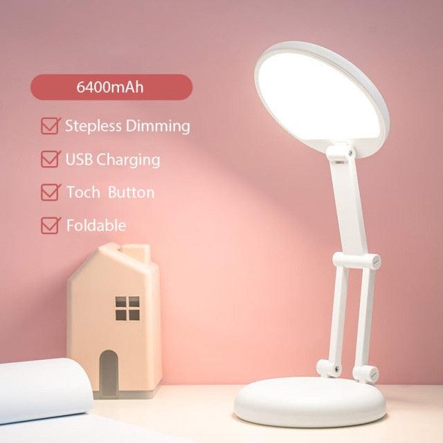 Cute Cat LED Table Lamp Children Study Eye Protection Desk Lamp 3600/6400mAh Long Battery Life Smart Bedroom Night Lamp Decorative Table Lamp Cute Study Lamps for Bedroom Décor