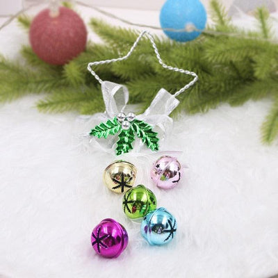 Cute Christmas Tree Bell Pendants Hanging Tree Decorations Door Metal Jingle Bell Hangers Wind Chimes Christmas Jingle Bells Door Hanger Ornaments Christmas Tree Ornaments Decoration
