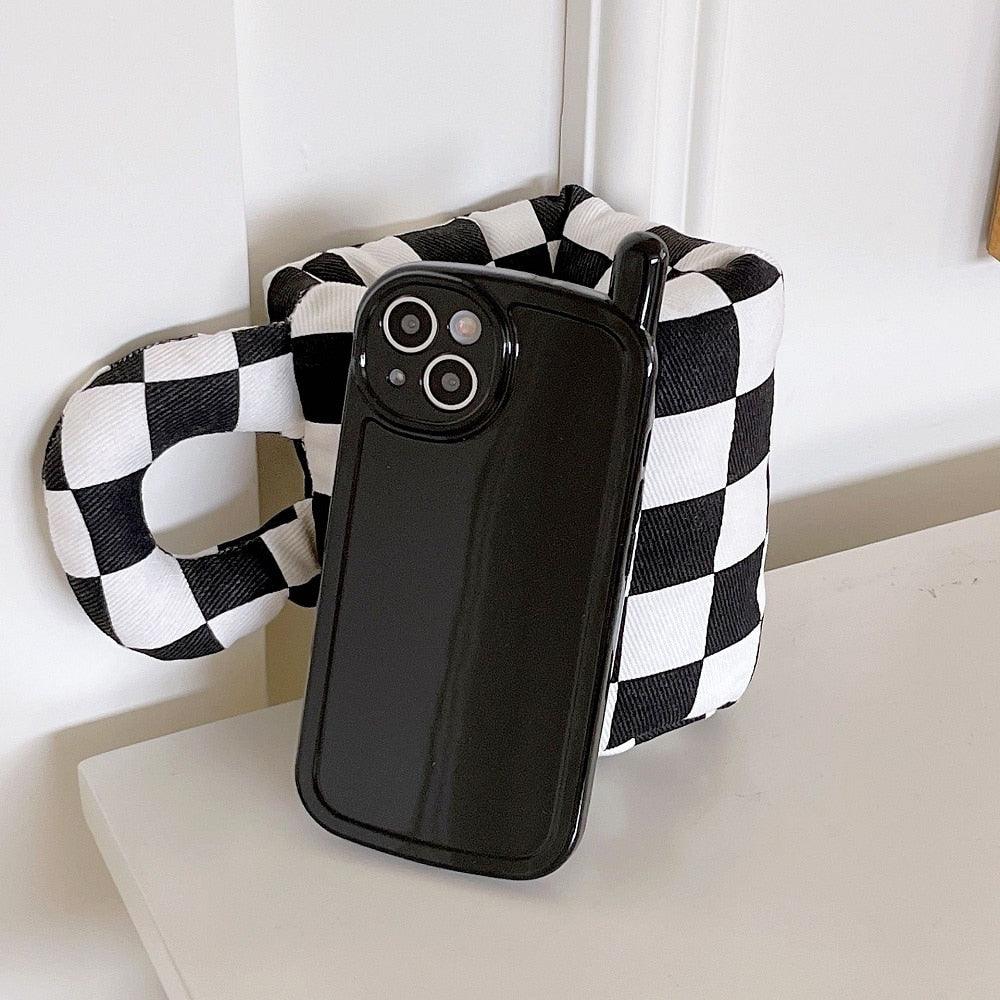 Cute Classic Retro Phone Style Case For iPhone 13 12 11 Pro Max X XR XS 7 8 Plus Shockproof Soft Silicone Cover Ultra Light Solid Color Back Cover Comfortable Grip Unique Design Phone Case