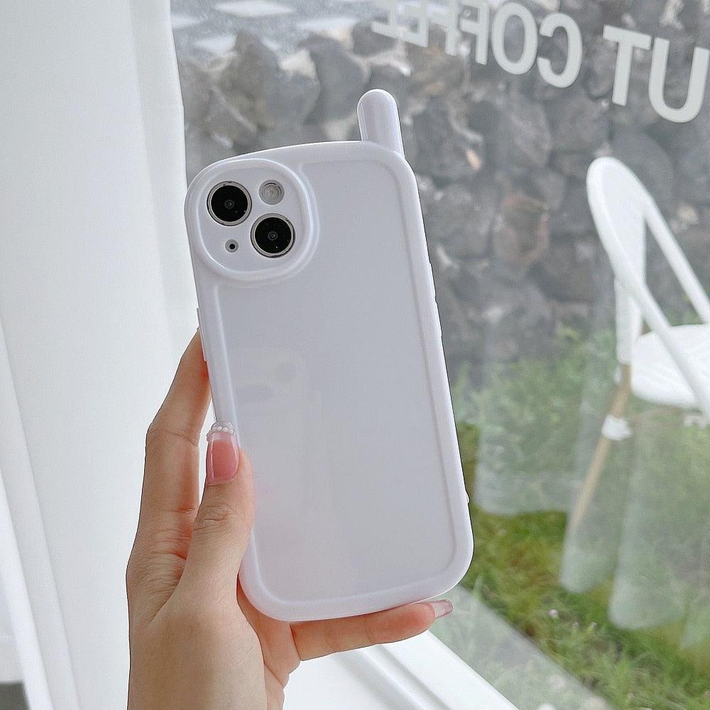 Cute Classic Retro Phone Style Case For iPhone 13 12 11 Pro Max X XR XS 7 8 Plus Shockproof Soft Silicone Cover Ultra Light Solid Color Back Cover Comfortable Grip Unique Design Phone Case