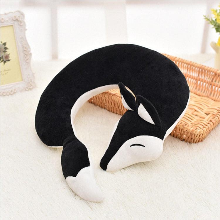 Cute Fox Animal Cotton Plush U Shape Neck Pillow Travel Car Home Pillow Nap Animal Pillow Health Care with Eye Mask Cute Fox U Shaped Neck Pillow for Car Airplane Traveling ,Animal Plush Stuffed Travel Pillow Travel Pillows Cartoon Planes Fox Animal