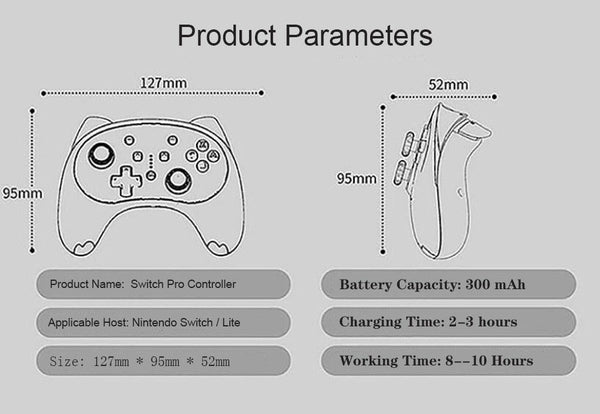 Cute Mini Cat Type Bluetooth Wireless Joystick Gamepad Controller Compatible With PC Laptop