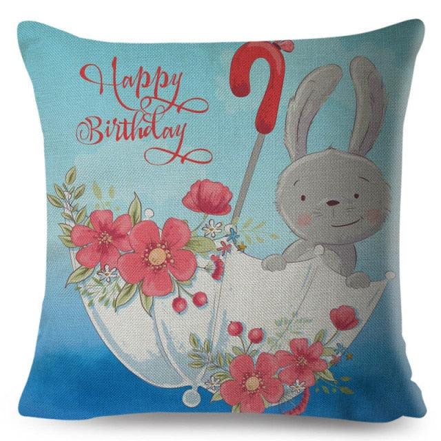 Cute Pillow Cover Cartoon Giraffe Fox Reindeer Animal Nordic Polyester Cotton Cushion Cover For Sofa Home Kids Room Decor Throw Pillow Cases Cartoon Animal Woodland Decorative Cotton Cushion Cover Home Baby Room Decor Standard Pillowcase