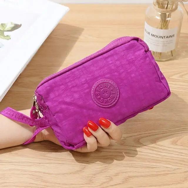 Cute Pink Leather Woman Wallet Fashion Stylish Zipper Mini Bag For Women Short Simple Wallets