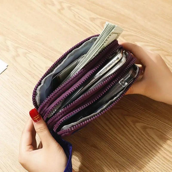 Cute Pink Leather Woman Wallet Fashion Stylish Zipper Mini Bag For Women Short Simple Wallets