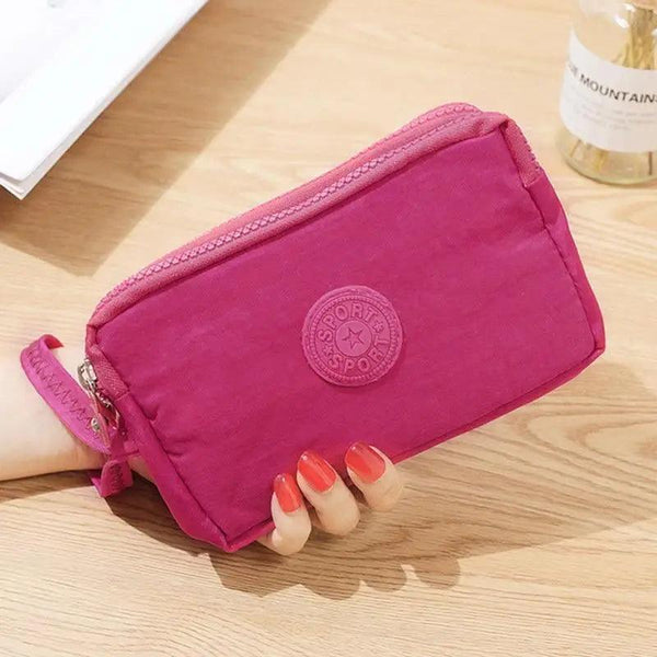 Cute Pink Leather Woman Wallet Fashion Stylish Zipper Mini Bag For Women Short Simple Wallets