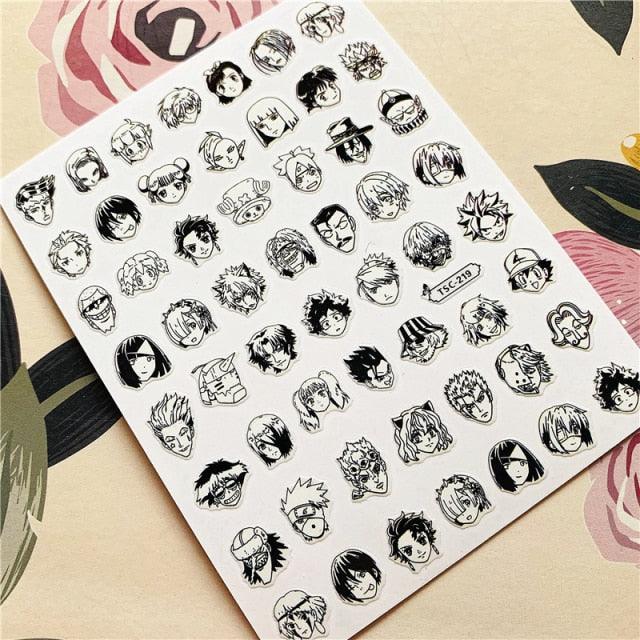 Cute rabbit Cute cat  Japanese Justice Girl 3D Back Glue Nail Sticker Nail Decoration Nail Art Nail Ornament Self Adhesive Nail Decals for Nail Art Decoration Including Hearts Stars Letters Bowknot Leaves Flowers Plants Fruits Butterflies for Woman