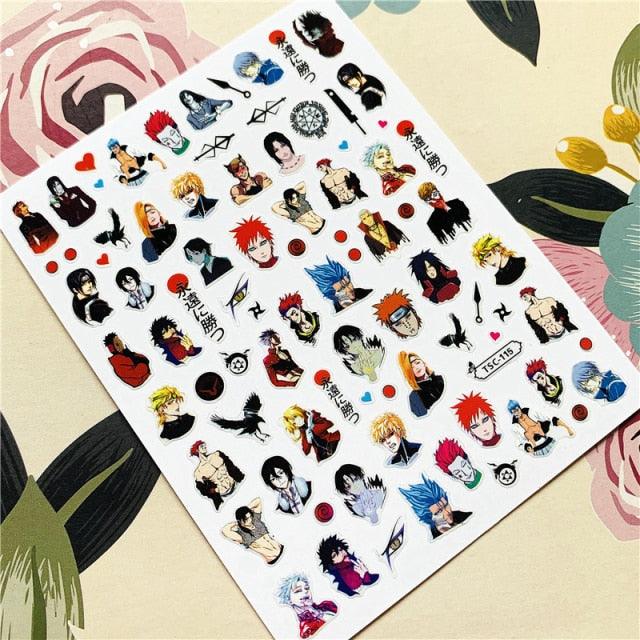 Cute rabbit Cute cat  Japanese Justice Girl 3D Back Glue Nail Sticker Nail Decoration Nail Art Nail Ornament Self Adhesive Nail Decals for Nail Art Decoration Including Hearts Stars Letters Bowknot Leaves Flowers Plants Fruits Butterflies for Woman