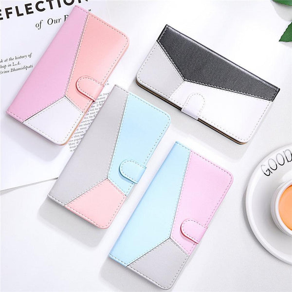 Cute Shockproof Flip PU Leather Wallet Cover Kickstand Card Slots Side Pocket Magnetic Closure Flip Phone Bags For iPhone 13 12 Mini 11 Pro Max XR X XS Max 7 8 6 6S Plus 5 5S SE Color Card Pocket Purse Wallet Case