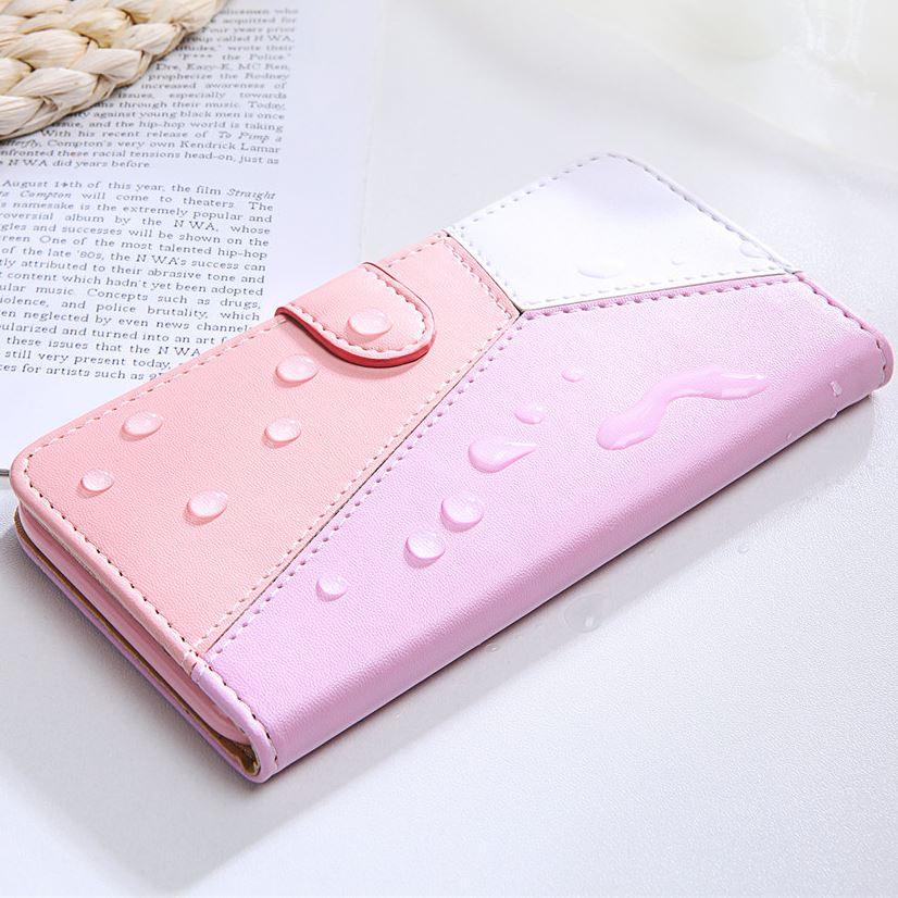 Cute Shockproof Flip PU Leather Wallet Cover Kickstand Card Slots Side Pocket Magnetic Closure Flip Phone Bags For iPhone 13 12 Mini 11 Pro Max XR X XS Max 7 8 6 6S Plus 5 5S SE Color Card Pocket Purse Wallet Case