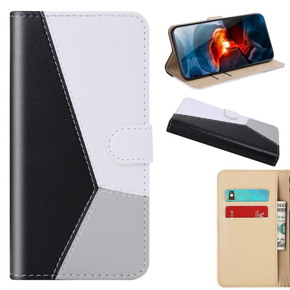 Cute Shockproof Flip PU Leather Wallet Cover Kickstand Card Slots Side Pocket Magnetic Closure Flip Phone Bags For iPhone 13 12 Mini 11 Pro Max XR X XS Max 7 8 6 6S Plus 5 5S SE Color Card Pocket Purse Wallet Case