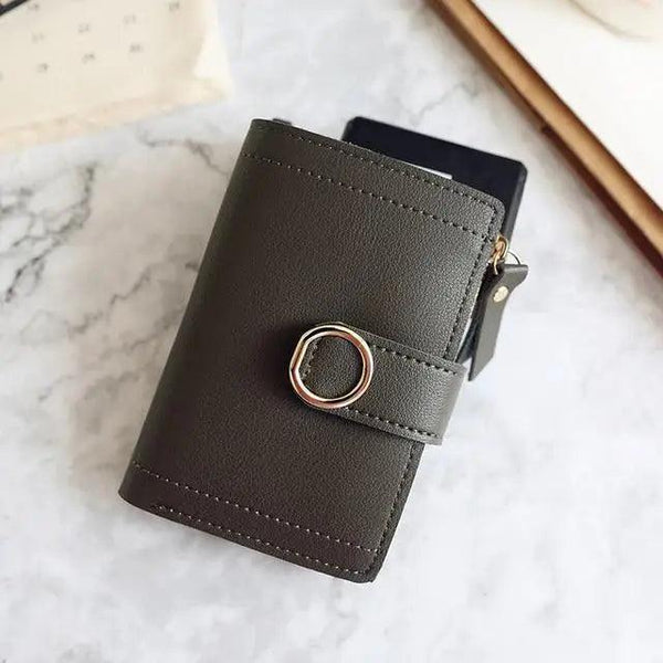 Cute Small Leather Purse For Women And Ladies Fashionable Card Bag Clutch Purse Money Clip Wallet For Females