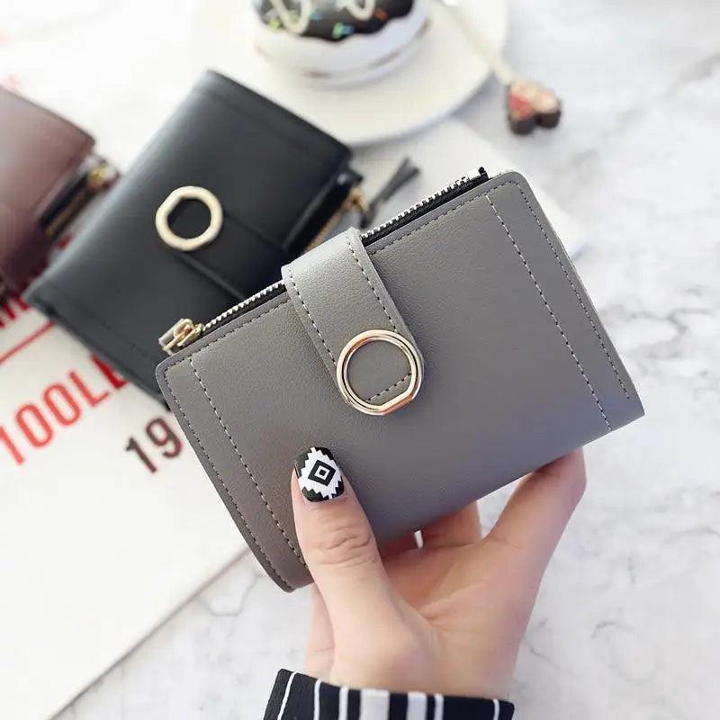 Cute Small Leather Purse For Women And Ladies Fashionable Card Bag Clutch Purse Money Clip Wallet For Females
