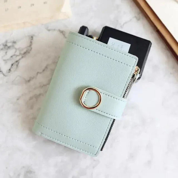 Cute Small Leather Purse For Women And Ladies Fashionable Card Bag Clutch Purse Money Clip Wallet For Females