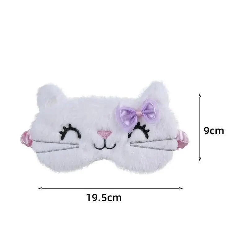 Cute Soft Cat Eye Cover Sleep Mask Comfortable Cartoon Mask Travel Rest Sleeping Aid Eye Patch Sleeping Mask Lightweight Blindfold For Travel
