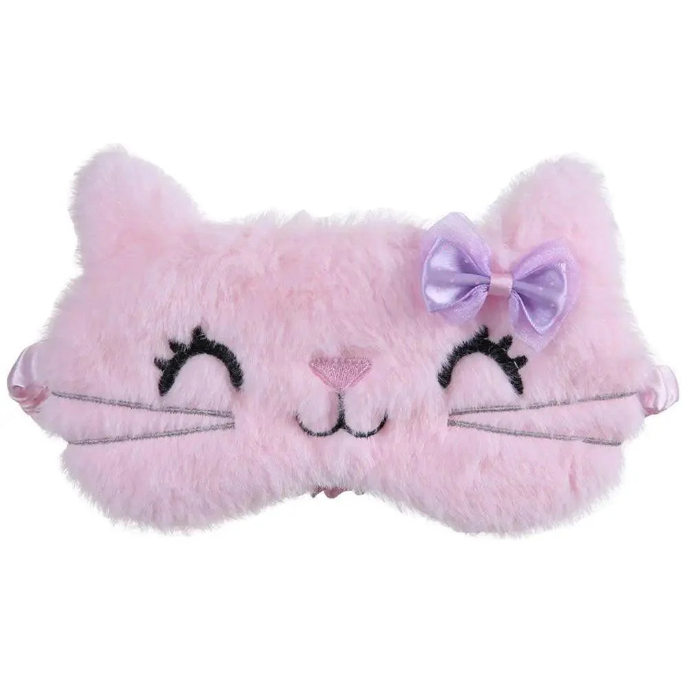 Cute Soft Cat Eye Cover Sleep Mask Comfortable Cartoon Mask Travel Rest Sleeping Aid Eye Patch Sleeping Mask Lightweight Blindfold For Travel