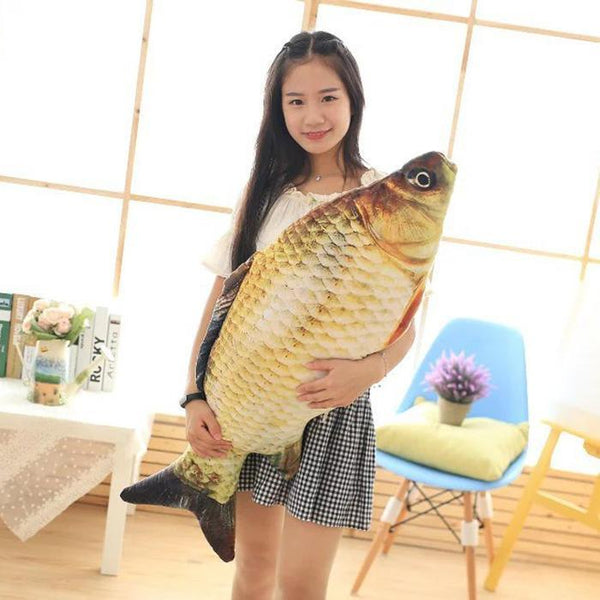 Cute Staffed Soft Animal Fish Plush Toys Pillow Creative Pillow Cushion Soft Fish Cushion Pillow Carp Plush Pillow Stuffed Toy Throw Pillow for Home Decoration Gift Kids Pillow Stuffed Animal Toy Gift Kids Toy Christmas Gifts
