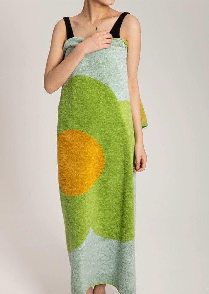 Cute Whimsical Sunflower Bath Towel - Ultra Soft & Absorbent Staple Cotton