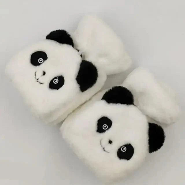 Cute Winter Warm Soft Half Finger Thick One Size Gloves For Women Fashionable Warm Comfortable Stylish Gloves For Girls