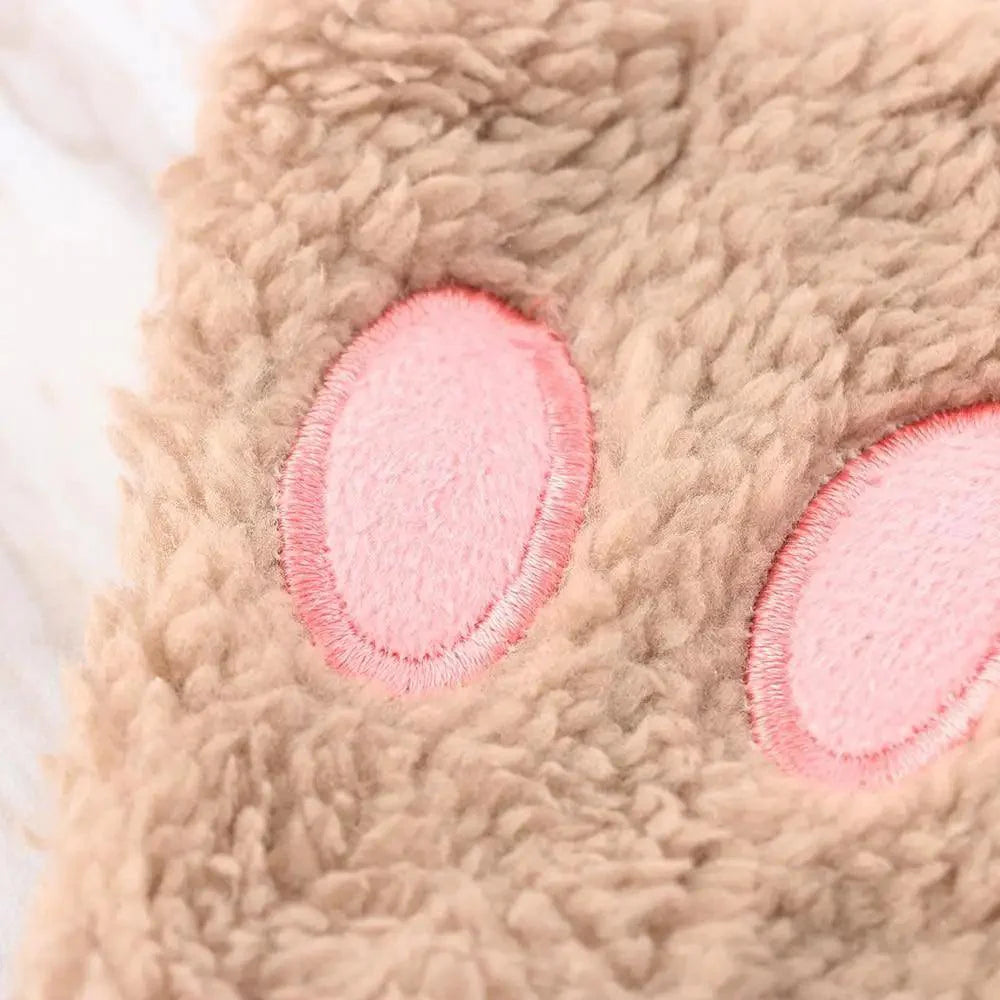 Cute Women Winter 1Pair Warm Fingerless Lovely Gloves Fluffy Colorful Comfortable Gloves For Autumn