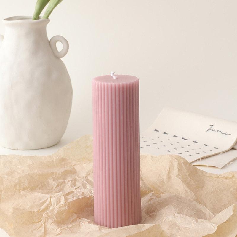 Cylinder DIY Soy Candle Home Decoration Handmade Scented Candles Aromatherapy Romantic Dinner Pillar Candles Clean Burning Dinner Candles for Wedding Home Décor Party Restaurant Spa Candles