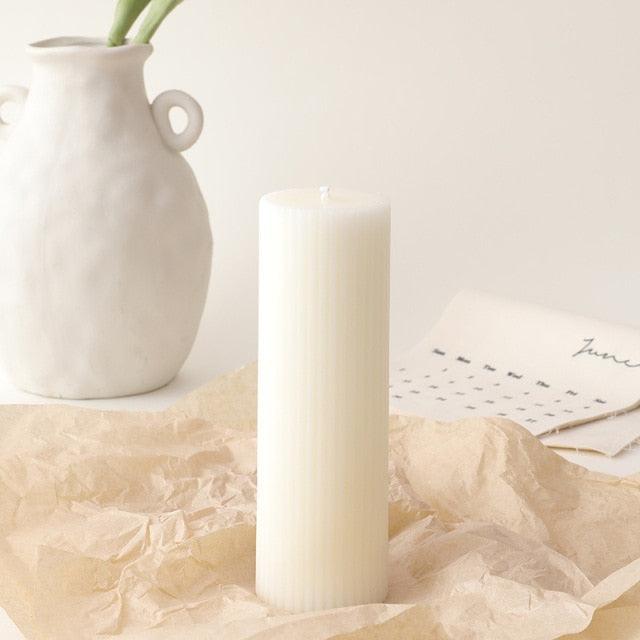 Cylinder DIY Soy Candle Home Decoration Handmade Scented Candles Aromatherapy Romantic Dinner Pillar Candles Clean Burning Dinner Candles for Wedding Home Décor Party Restaurant Spa Candles