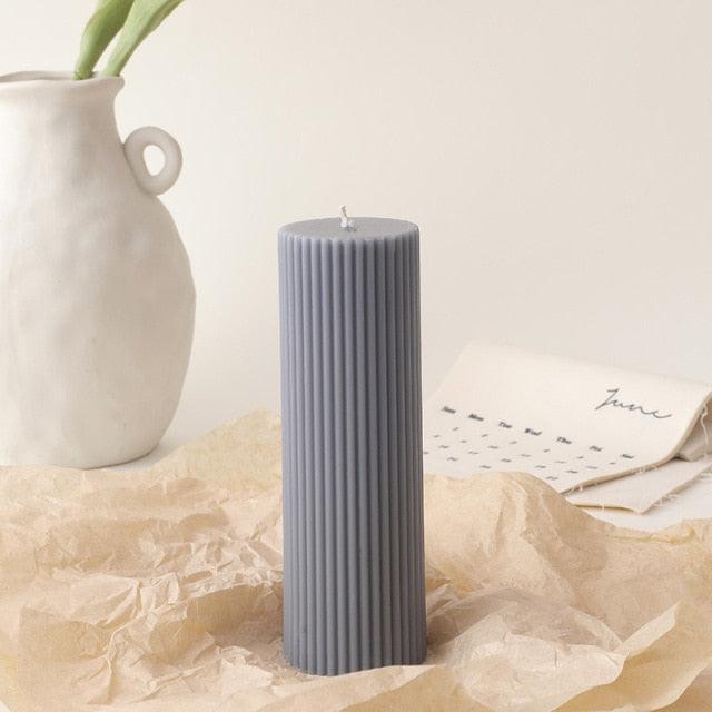 Cylinder DIY Soy Candle Home Decoration Handmade Scented Candles Aromatherapy Romantic Dinner Pillar Candles Clean Burning Dinner Candles for Wedding Home Décor Party Restaurant Spa Candles