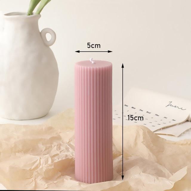 Cylinder DIY Soy Candle Home Decoration Handmade Scented Candles Aromatherapy Romantic Dinner Pillar Candles Clean Burning Dinner Candles for Wedding Home Décor Party Restaurant Spa Candles