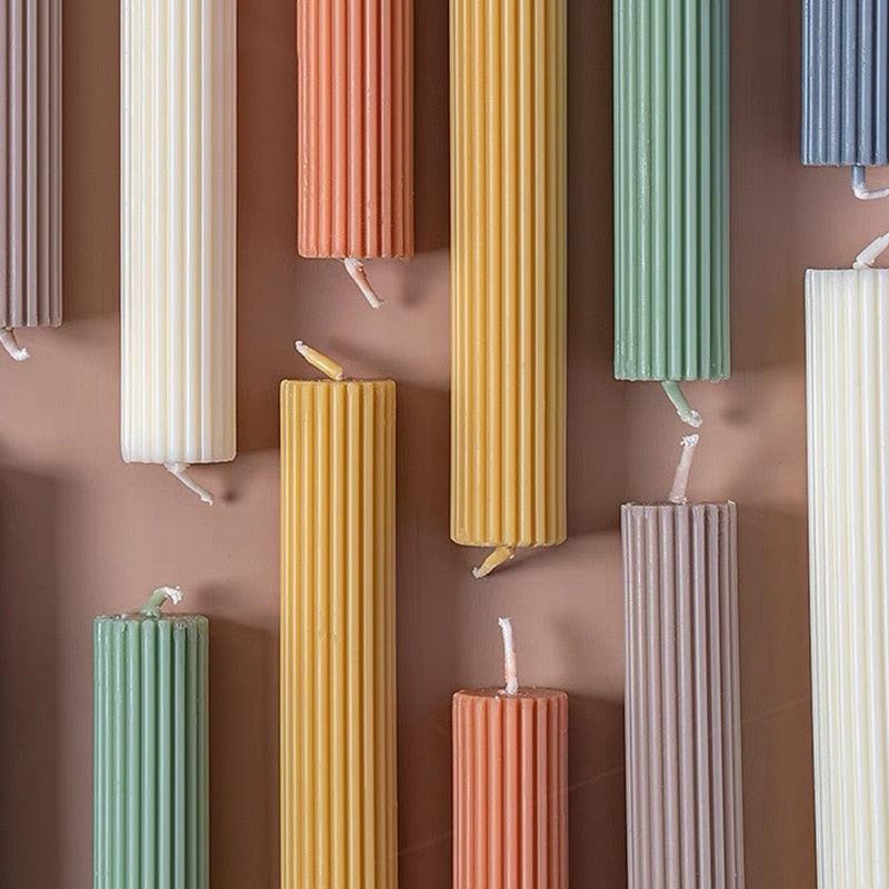 Cylinder DIY Soy Candle Home Decoration Handmade Scented Candles Aromatherapy Romantic Dinner Pillar Candles Clean Burning Dinner Candles for Wedding Home Décor Party Restaurant Spa Candles