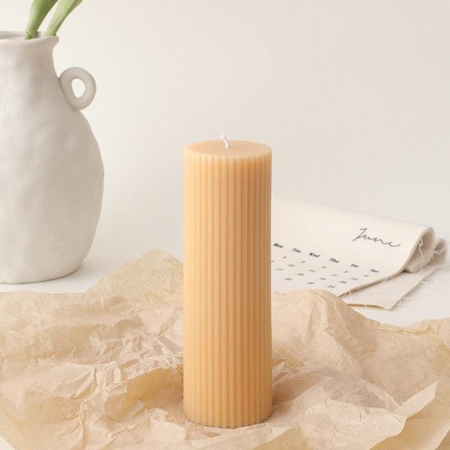 Cylinder DIY Soy Candle Home Decoration Handmade Scented Candles Aromatherapy Romantic Dinner Pillar Candles Clean Burning Dinner Candles for Wedding Home Décor Party Restaurant Spa Candles