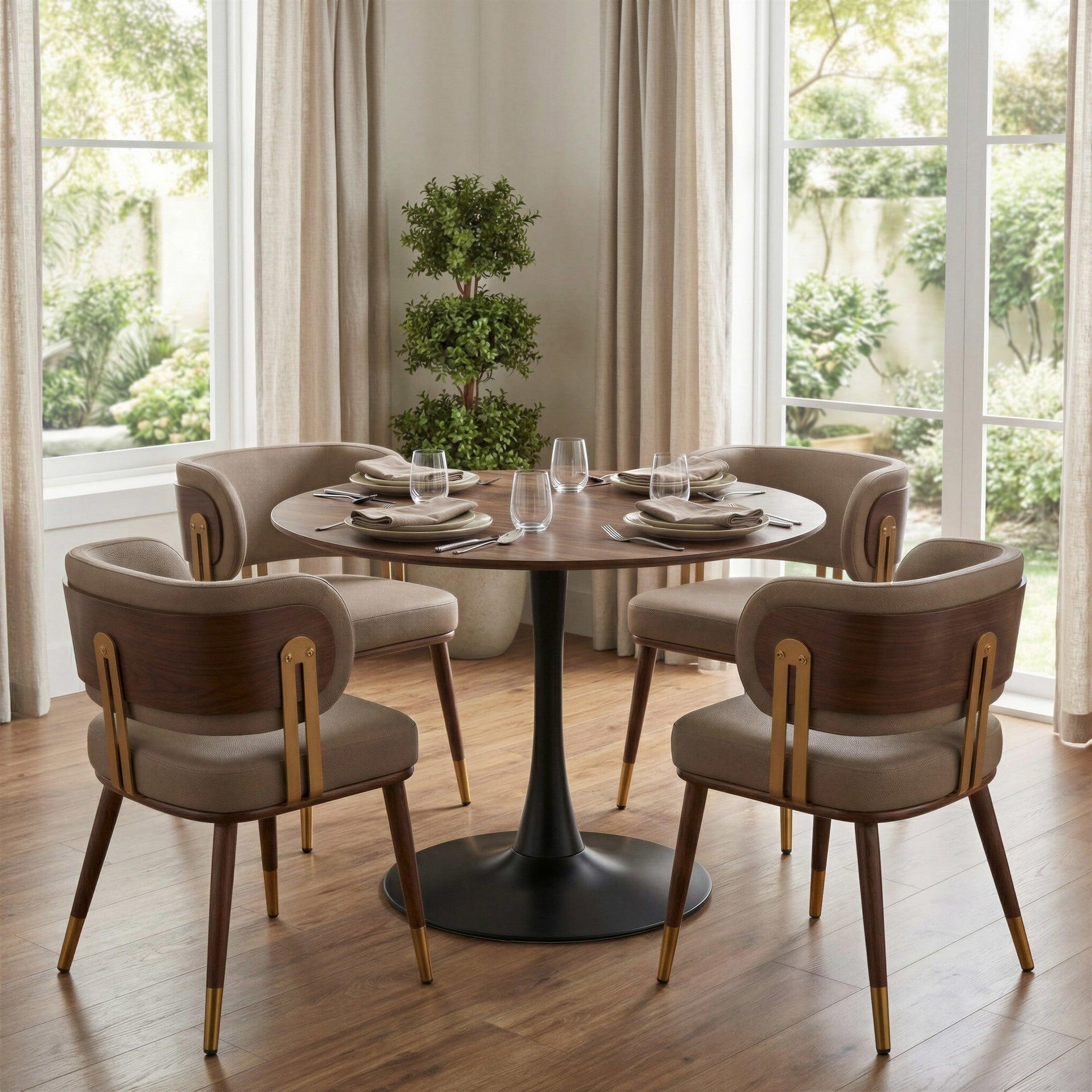 Opus Dining Table Brown & Black