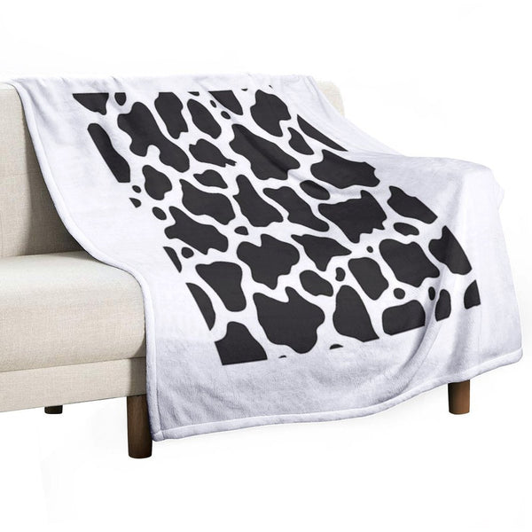 Cow Skin Pattern Sustainable Throw Blanket