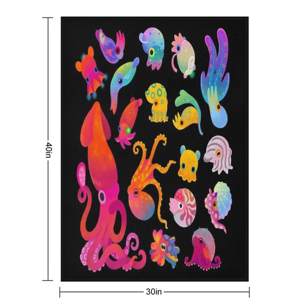 Cephalopod Throw Blanket