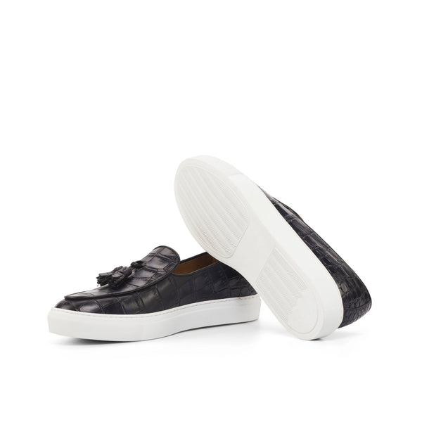 Mauri - Crocodile embossed leather Belgian Loafer Sneakers