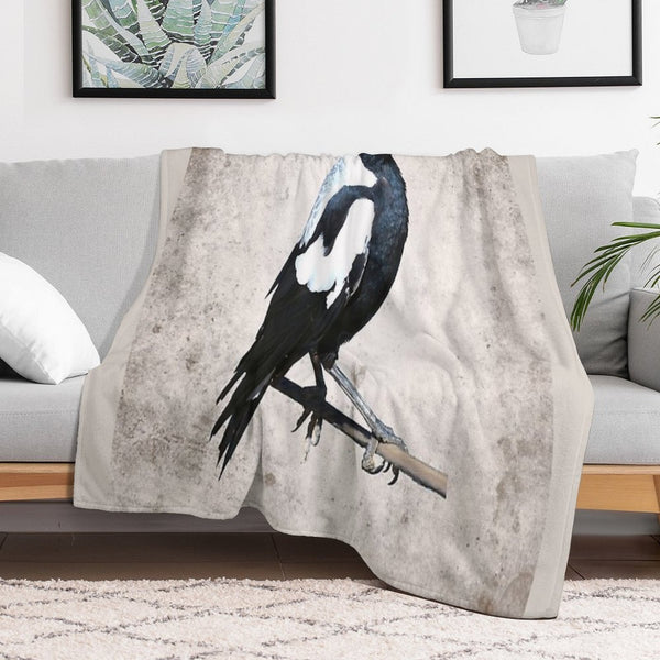 Australian Magpie Lightweight Throw Blanket