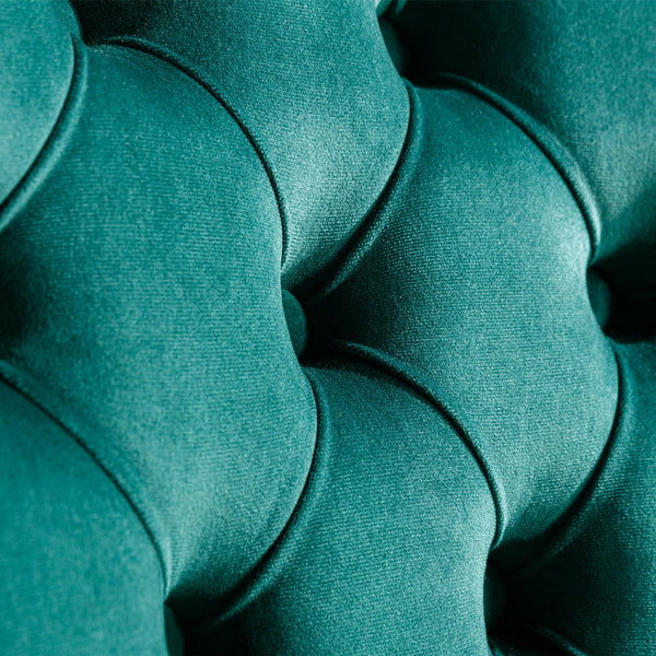 Nikki Collection Modern Tufted Solid Wood Velvet Upholstered Dining Chair with Gold Legs