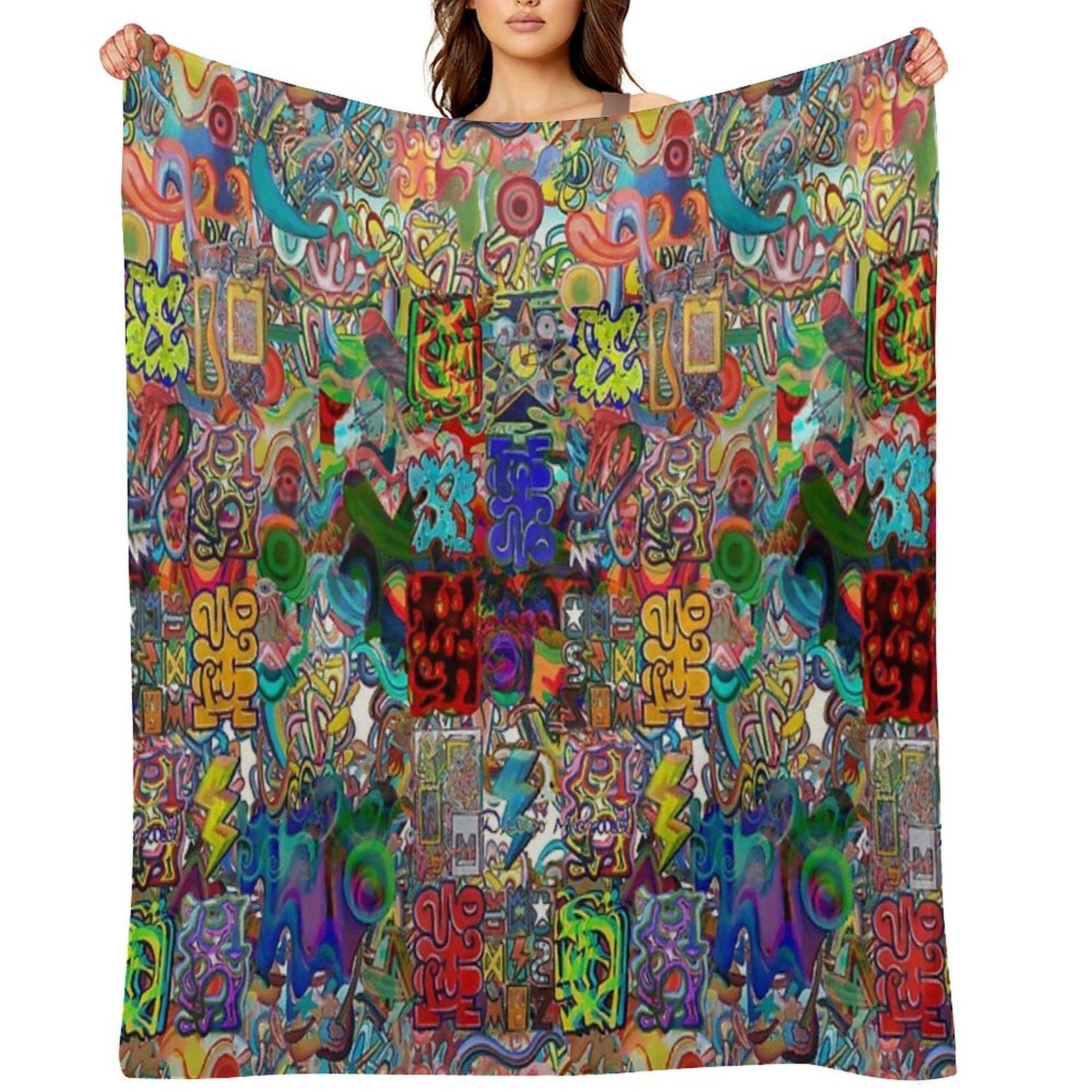 Graffiti 2021 Machine-washable Throw Blanket
