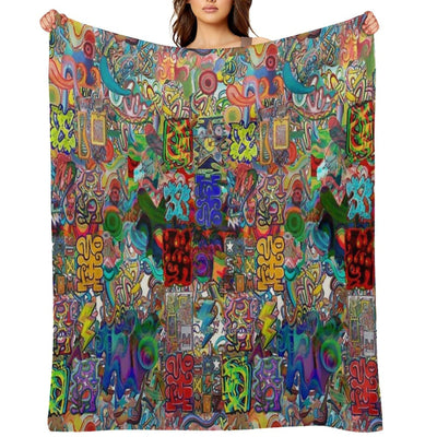 Graffiti 2021 Machine-washable Throw Blanket