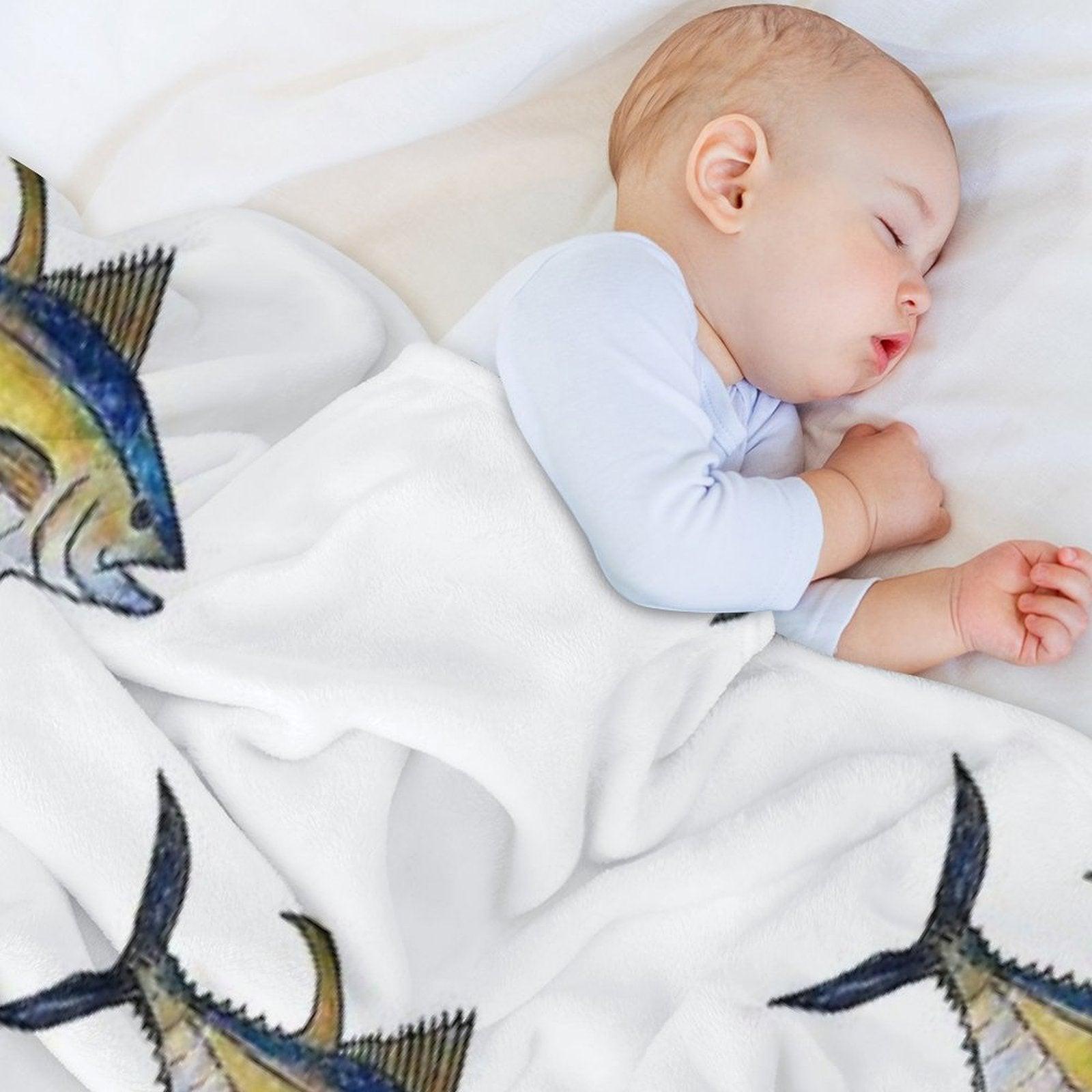 Yellowfin Tuna Fish Throw Blanket
