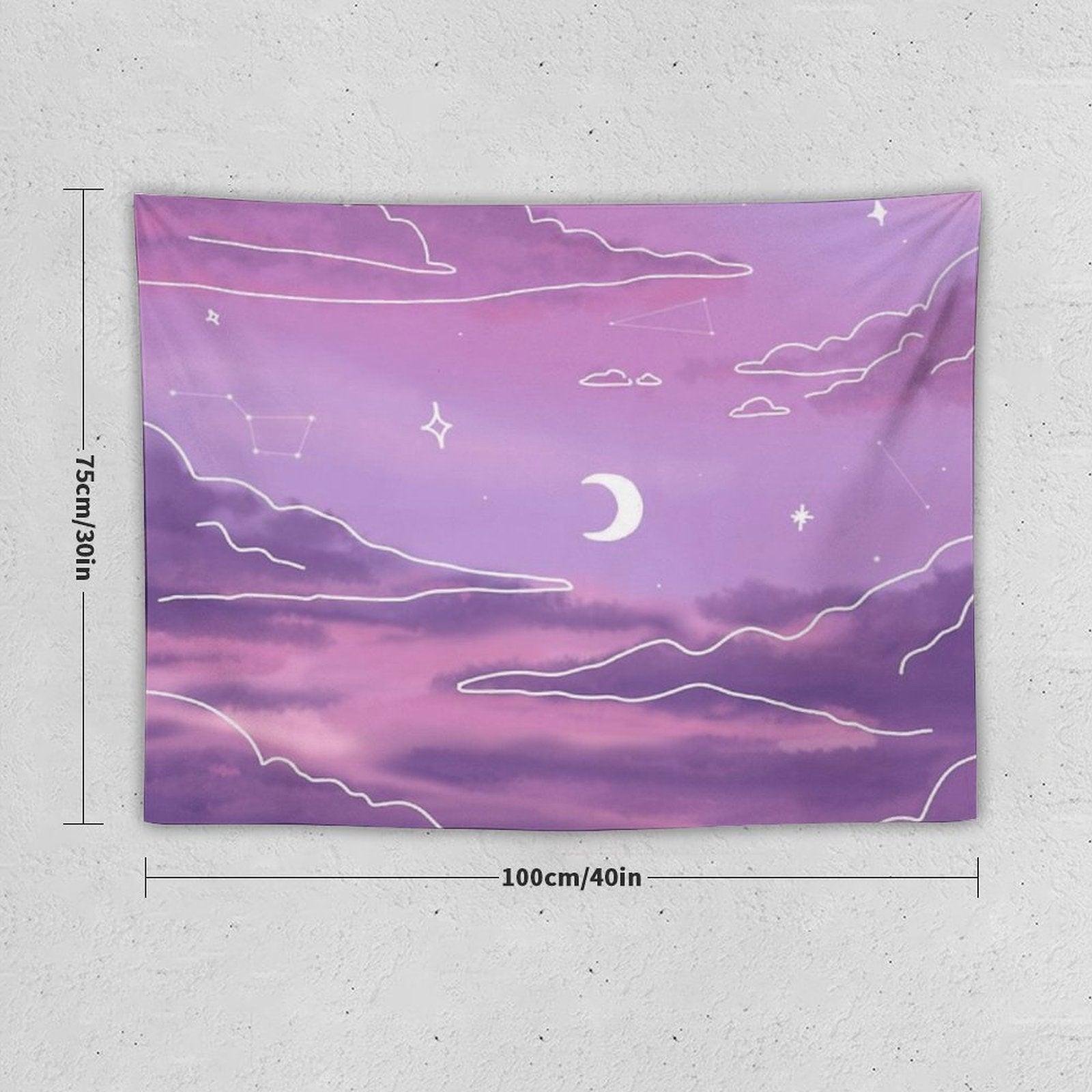 Purple Sunset View Tapestry