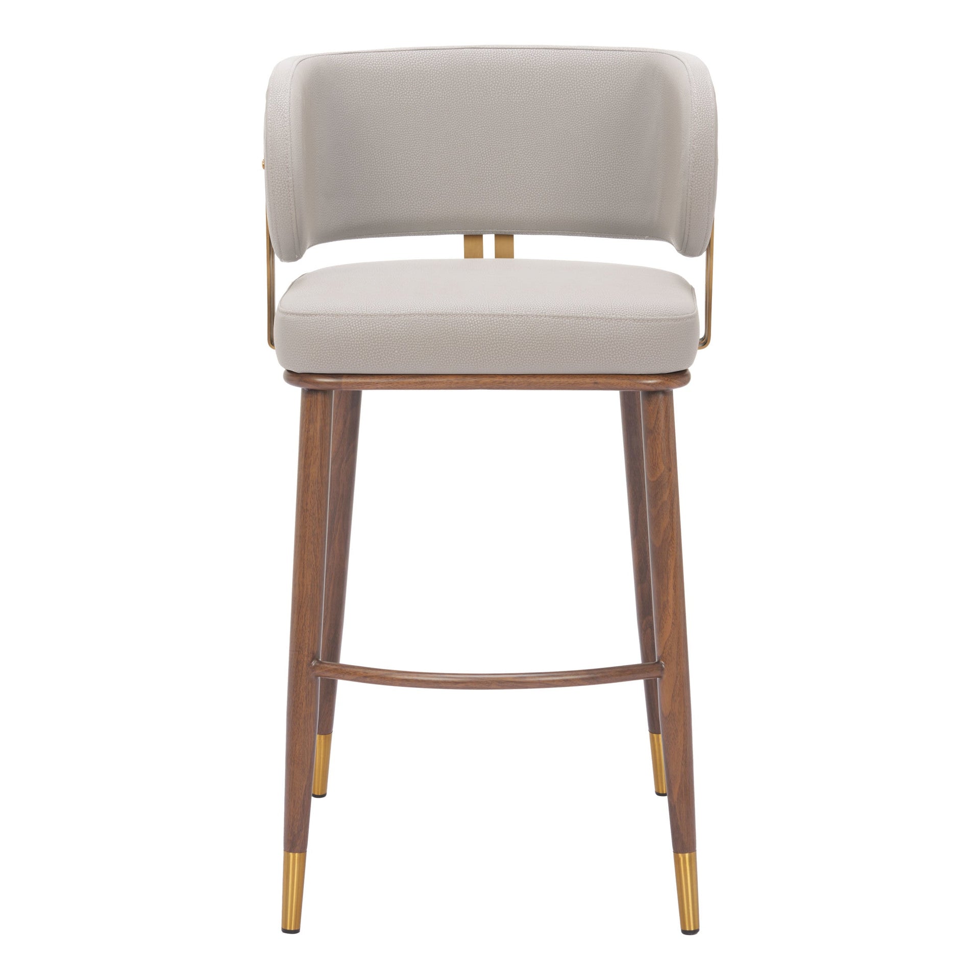 Brew Barstool Beige & Walnut