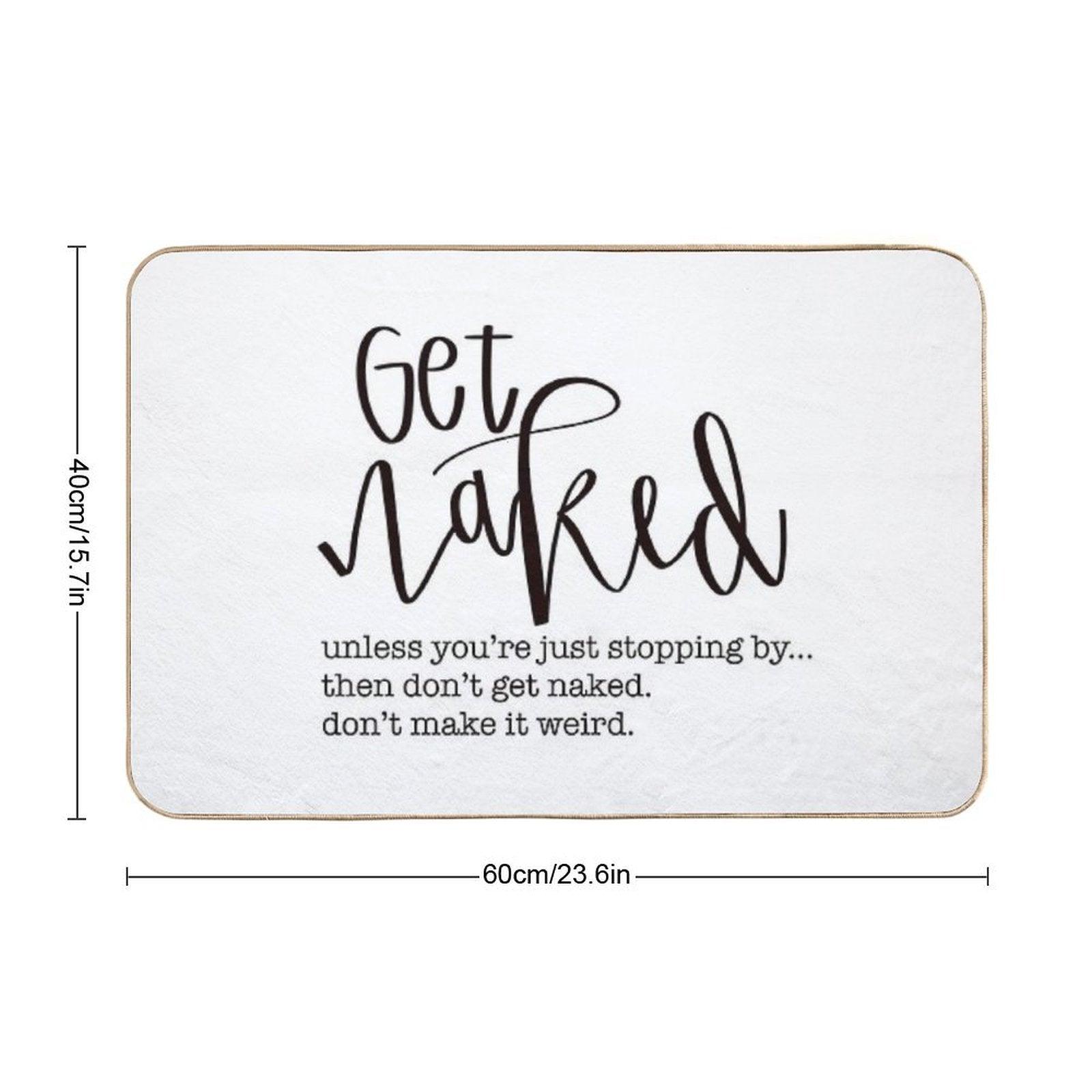 Get Naked Plain Bathroom Decor Bath Mat
