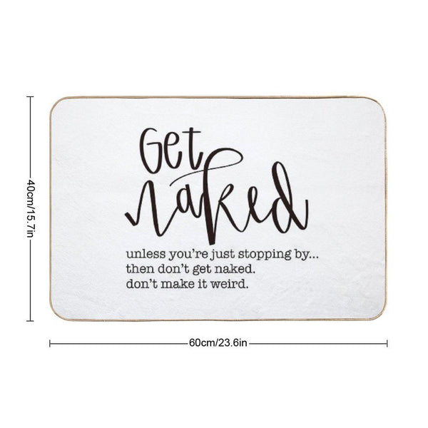 Get Naked Plain Bathroom Decor Bath Mat