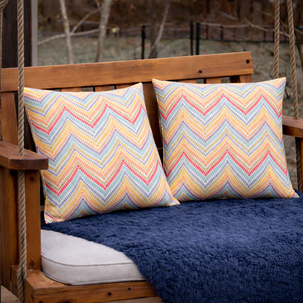 6 Pack Outdoor Pillow Covers - Water-Repellent Decorative Cushion Covers