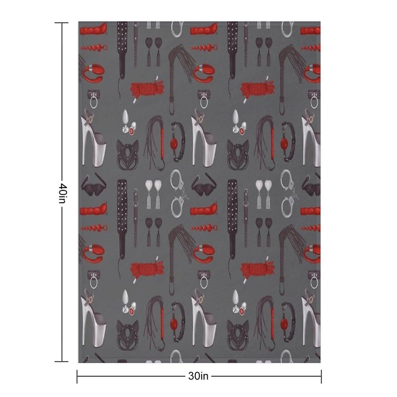 BDSM Erotic Fetish Toys Throw Blanket
