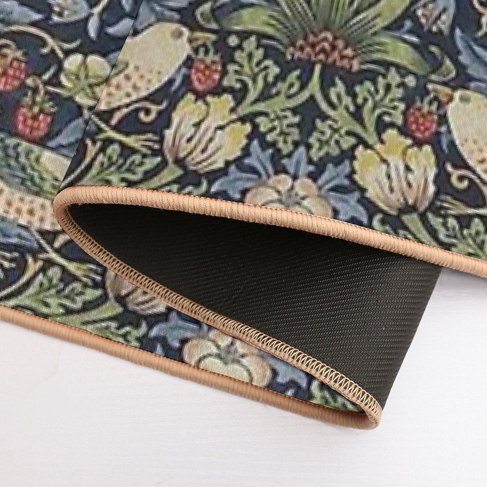 William Morris Strawberry Thief Pattern Bath Mat