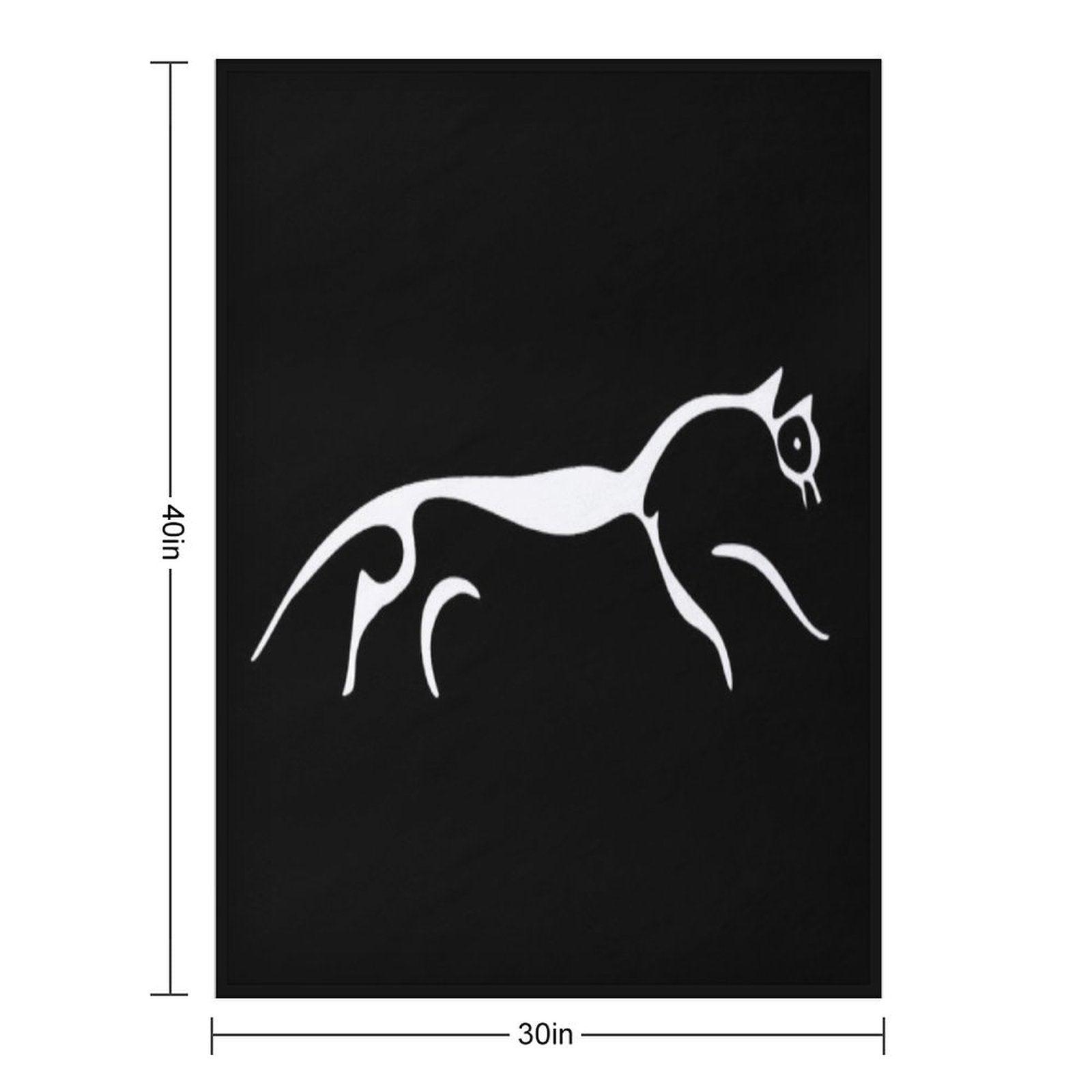 White Horse Throw Blanket