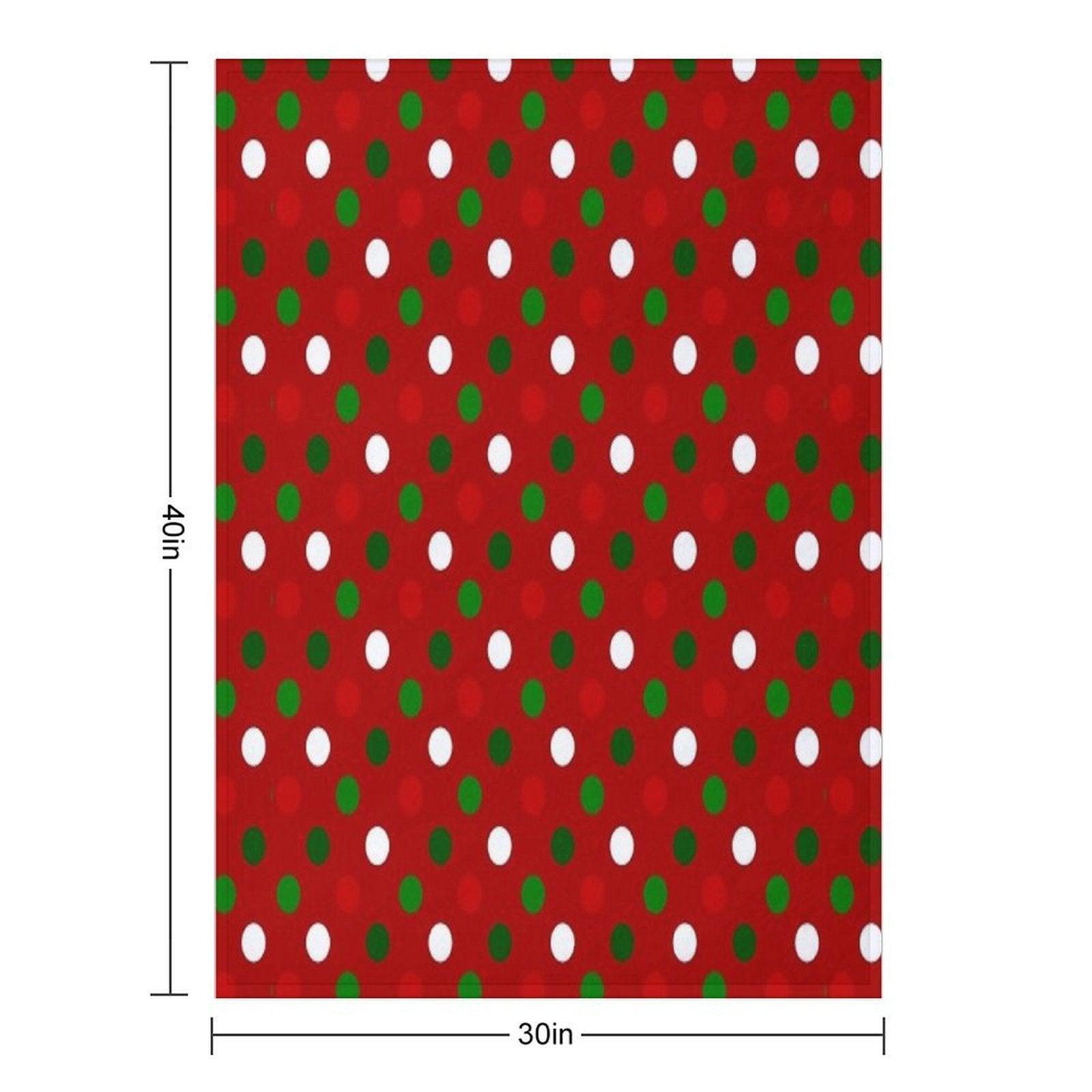 Christmas Polka Dots - Reds And Greens Throw Blanket