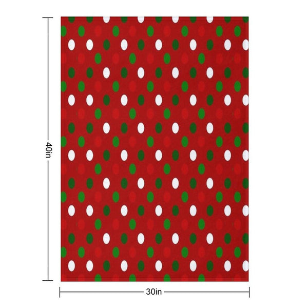 Christmas Polka Dots - Reds And Greens Throw Blanket